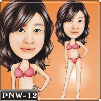 女生人像Q版漫畫PNW-12